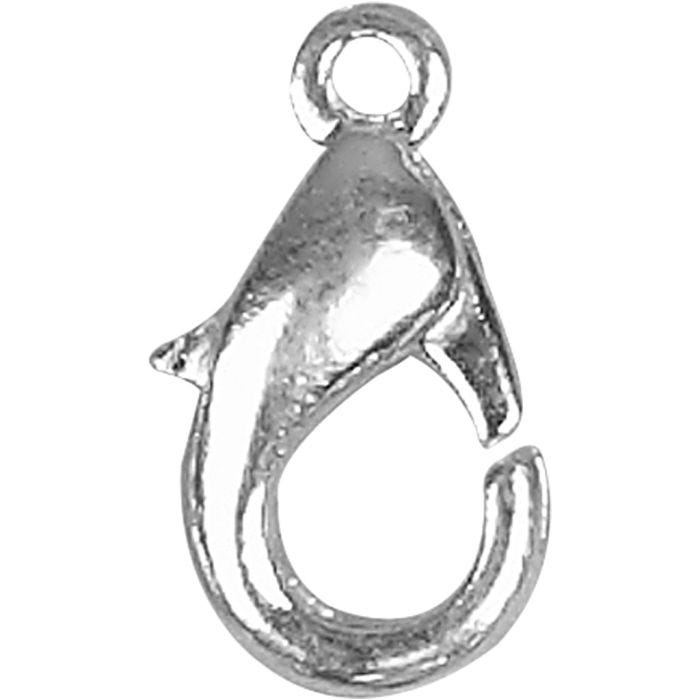 Karabiinilukot, Pit. 12 mm, hopeanväriset, 5 kpl/ 1 pkt
