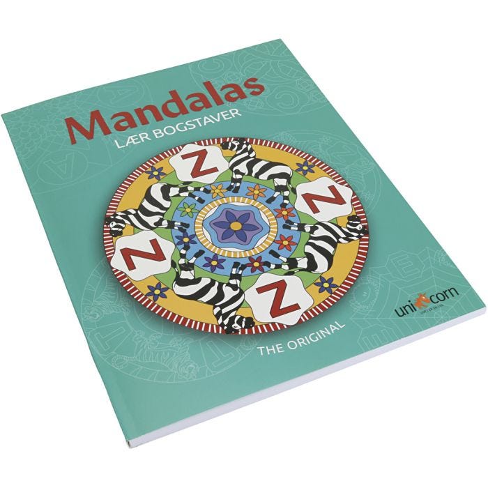 Mandala värityskirjat, Opi kirjaimet, 1 kpl