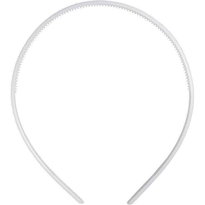 Hiuspanta, Lev: 8 mm, valkoinen, 5 kpl/ 1 pkt