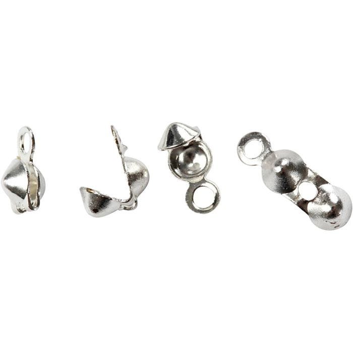 Solmusuojat, Pit. 8 mm, halk. 3 mm, hopeanväriset, 100 kpl/ 1 pkt