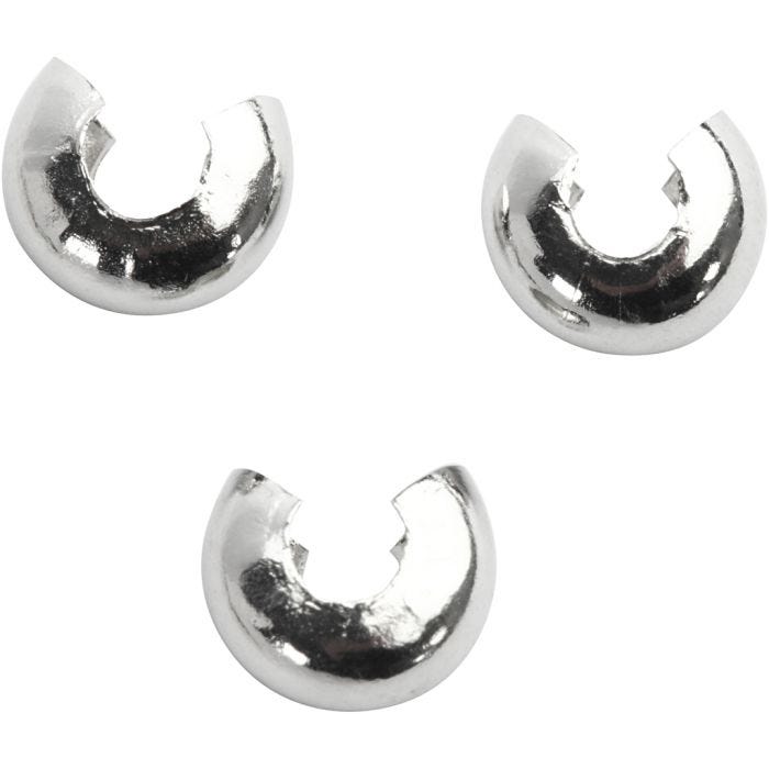 Solmusuojat, halk. 5 mm, hopeanväriset, 50 kpl/ 1 pkt