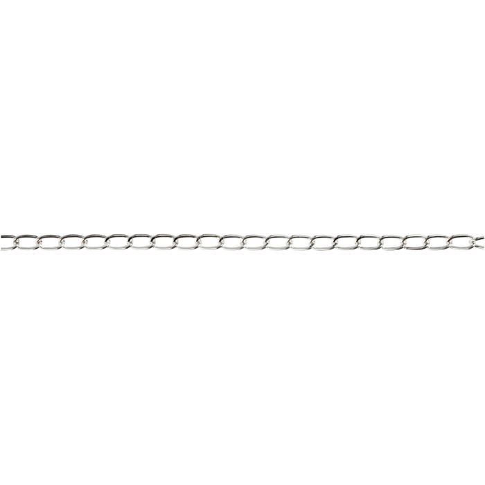 Ketju, Lev: 6 mm, hopeanväriset, 5 m/ 1 kpl