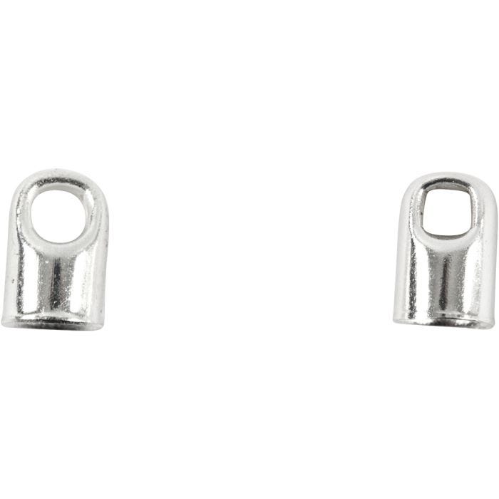 Nyörinpää, Pit. 7 mm, halk. 4,5 mm, hopeanväriset, 8 kpl/ 1 pkt