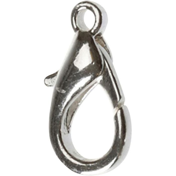 Karabiinilukot, Pit. 18 mm, hopeanväriset, 4 kpl/ 1 pkt