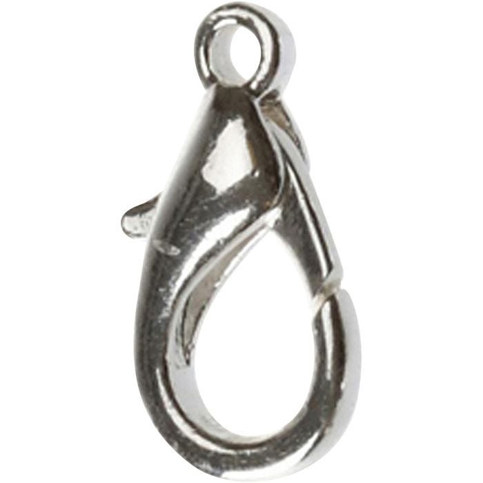 Karabiinilukot, Pit. 18 mm, hopeanväriset, 25 kpl/ 1 pkt