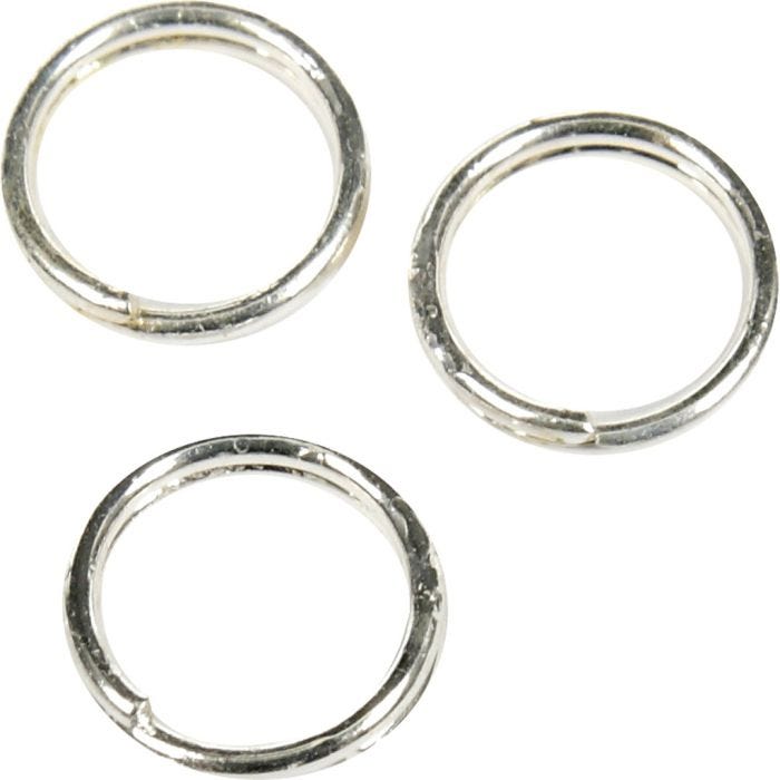 Kierrevälirengas, halk. 5 mm, hopeanväriset, 30 kpl/ 1 pkt