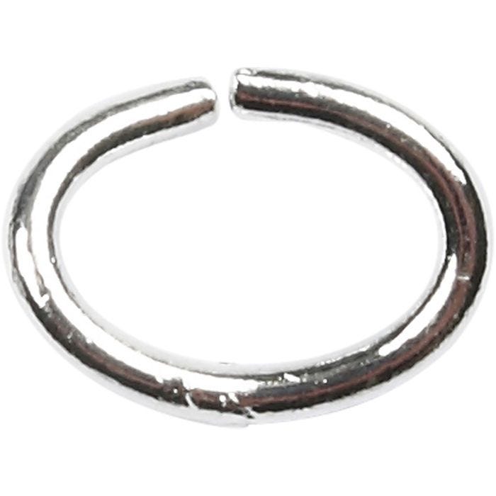 Välirengas, paksuus 1 mm, hopeanväriset, 40 kpl/ 1 pkt