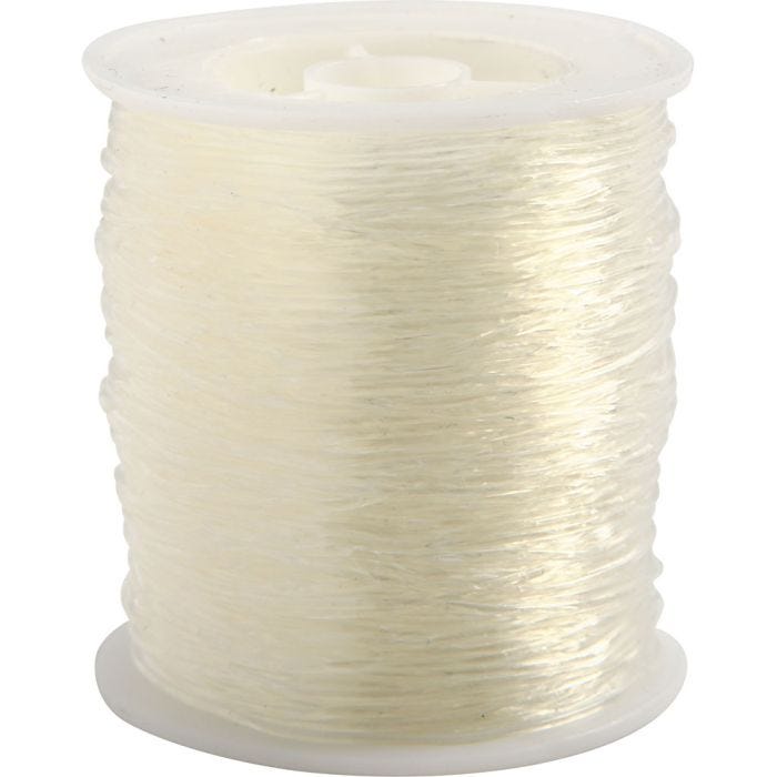 Elastinen korulanka, pyöreä, paksuus 1 mm, 50 m/ 1 rll