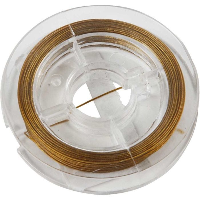 Koruvaijeri, paksuus 0,38 mm, kulta, 10 m/ 1 rll
