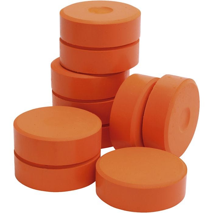 Vesivärinapit, Kork. 19 mm, halk. 57 mm, oranssi, 10 kpl/ 1 pkt