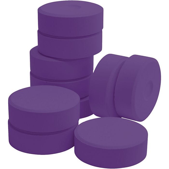Vesivärinapit, Kork. 19 mm, halk. 57 mm, violet, 10 kpl/ 1 pkt