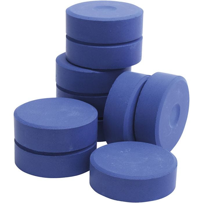 Vesivärinapit, Kork. 19 mm, halk. 57 mm, sininen, 10 kpl/ 1 pkt