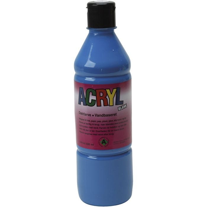 Akryylimaali, perussininen, 500 ml/ 1 pll
