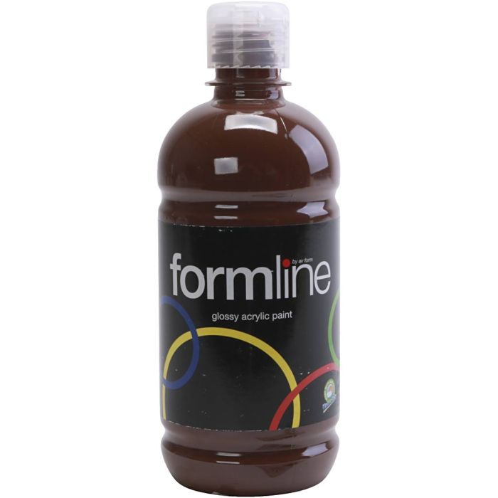 Akryylimaali, kiiltävä, ruskea, 500 ml/ 1 pll