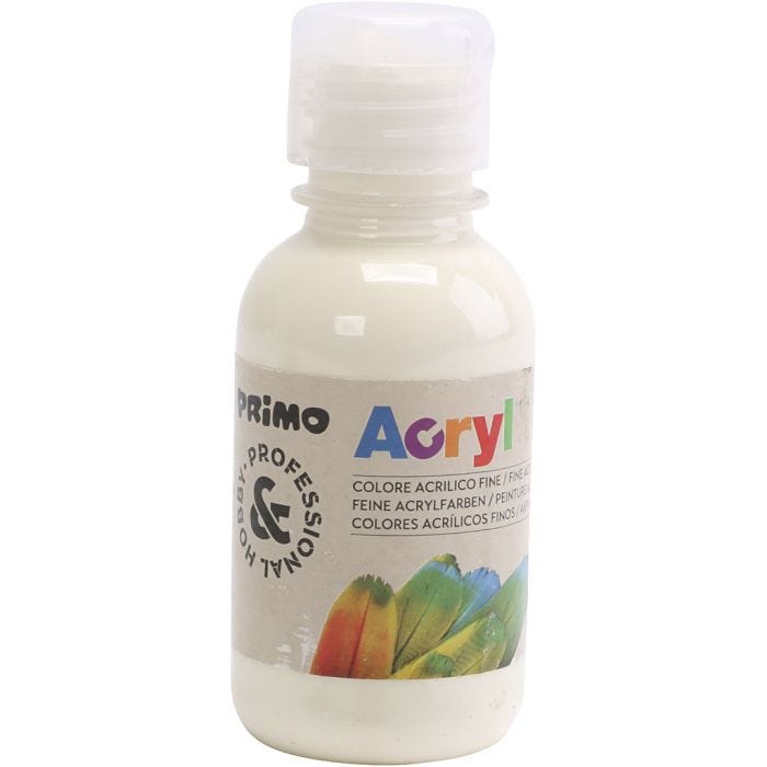 PRIMO- akryylimaali, norsunluu, 125 ml/ 1 pll