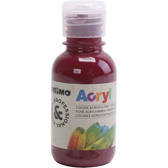 PRIMO- akryylimaali, bordeaux, 125 ml/ 1 pll