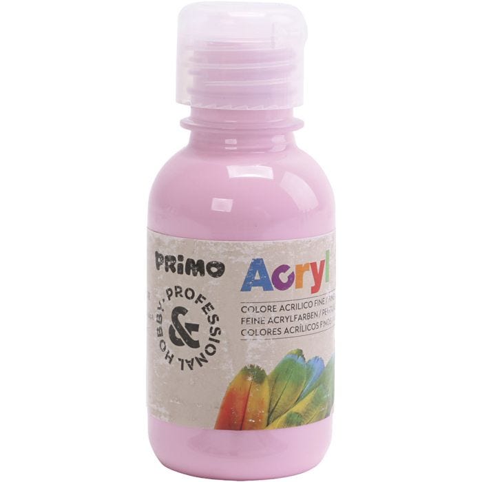 PRIMO- akryylimaali, vaaleanpunainen, 125 ml/ 1 pll