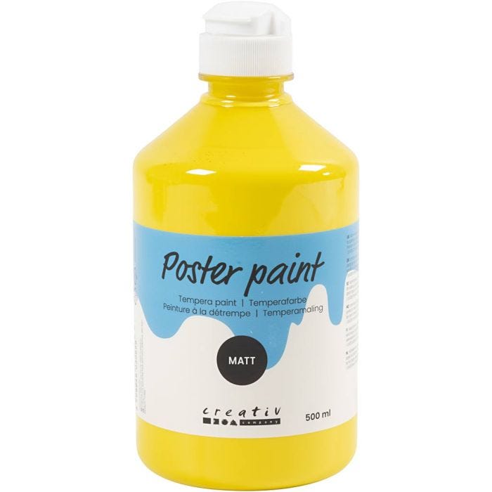 
Temperamaali Matta, keltainen, 500 ml/ 1 pll
