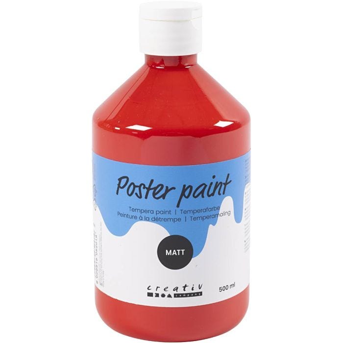 
Temperamaali Matta, punainen, 500 ml/ 1 pll