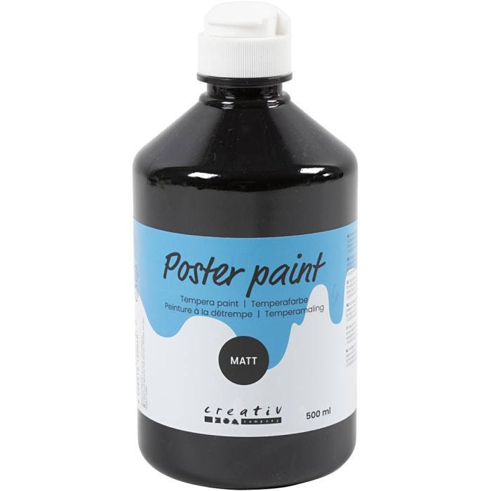 
Temperamaali Matta, musta, 500 ml/ 1 pll