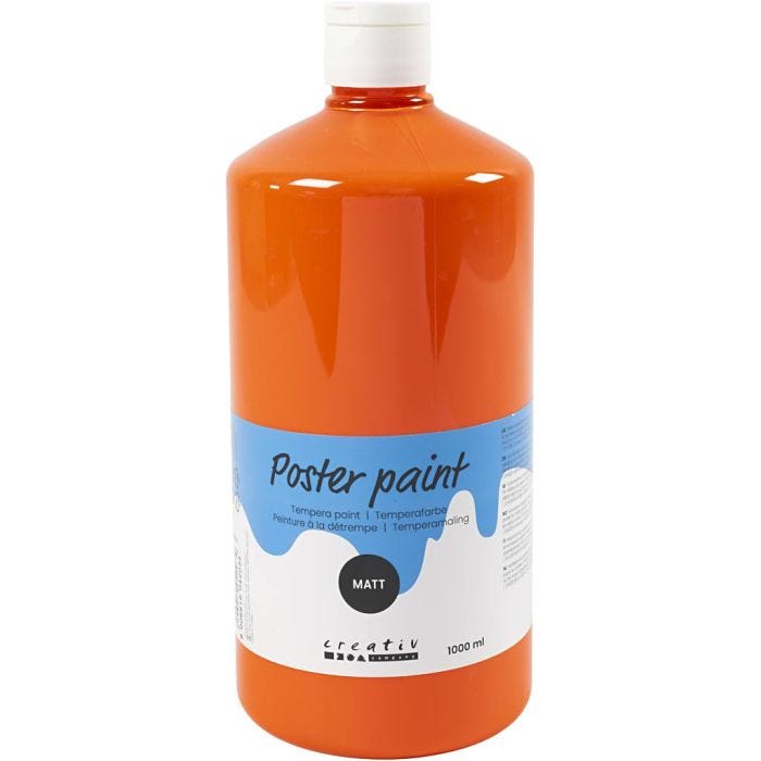 
Temperamaali Matta, oranssi, 1000 ml/ 1 pll