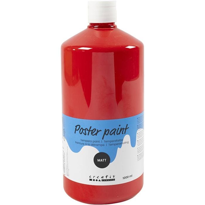 
Temperamaali Matta, punainen, 1000 ml/ 1 pll
