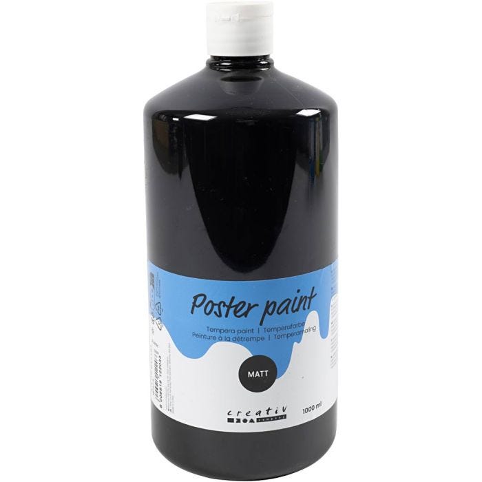 
Temperamaali Matta, musta, 1000 ml/ 1 pll
