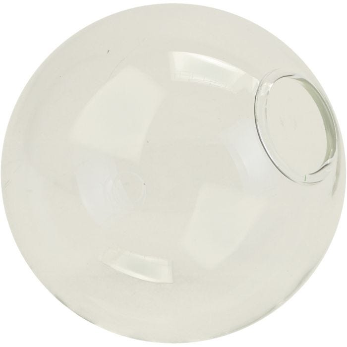 Lasinen pallomaljakko, halk. 7 cm, aukon koko 2 cm, 12 kpl/ 1 pkt