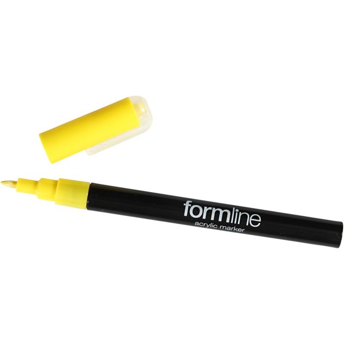 formline-akryylitussi, 0,7 mm, keltainen, 1 kpl