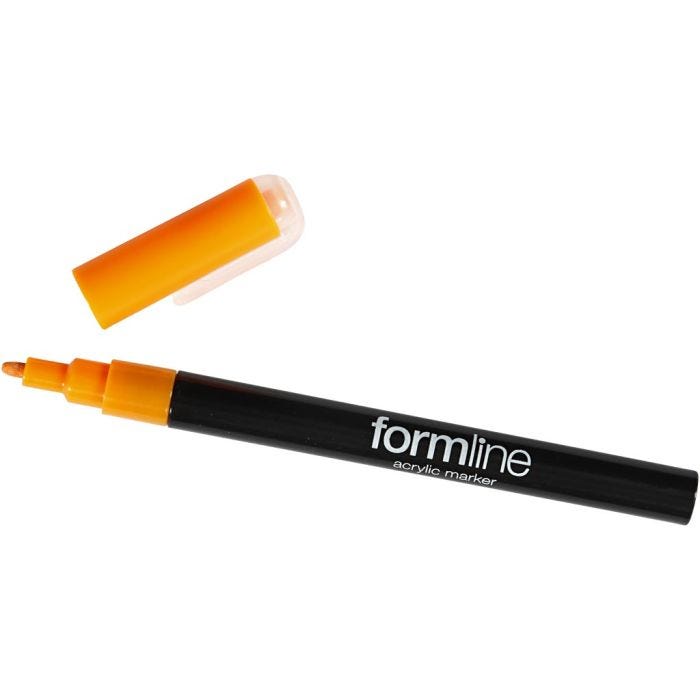 formline-akryylitussi, 0,9-1,3 mm, oranssi, 1 kpl