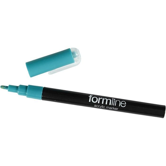 formline-akryylitussi, 0,9-1,3 mm, turkoosi, 1 kpl