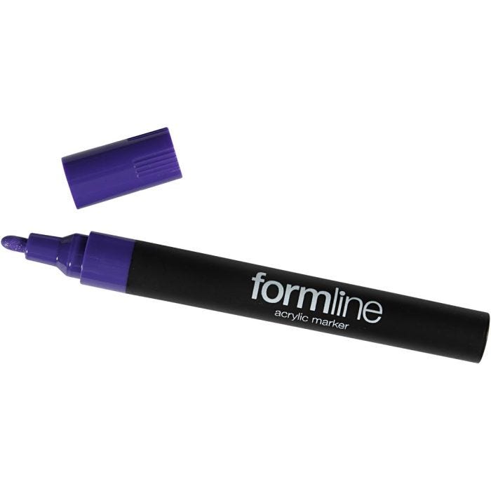 formline-akryylitussi, paksuus 2.5 mm, violetti, 1 kpl