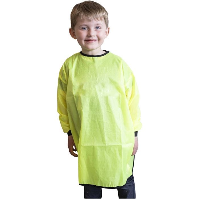Taiteilijan takki, 65 cm, 5-8 v., lime vihreä, 1 kpl