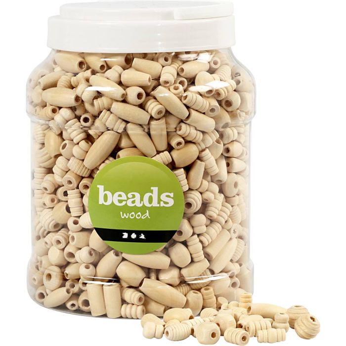 Puuhelmet, halk. 5-28 mm, aukon koko 2,5-3 mm, 850 g, 2 l/ 1 prk