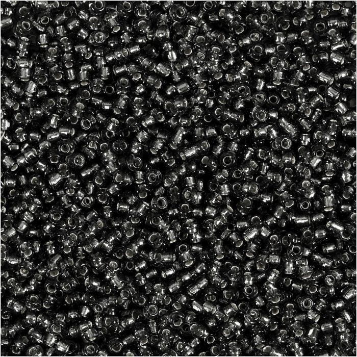 Rocaille-siemenhelmet, halk. 1,7 mm, koko 15/0, aukon koko 0,5-0,8 mm, harmaanvihreä, 500 g/ 1 pss