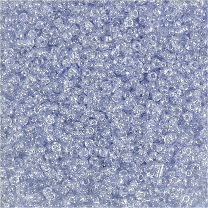 Rocaille-siemenhelmet, halk. 1,7 mm, koko 15/0, aukon koko 0,5-0,8 mm, vaaleansininen, 25 g/ 1 pkt