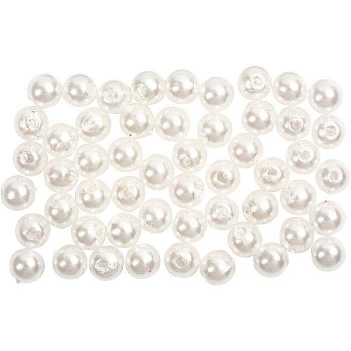 Vahahelmet, halk. 5 mm, aukon koko 0,7 mm, helmiäinen, 100 kpl/ 1 pkt
