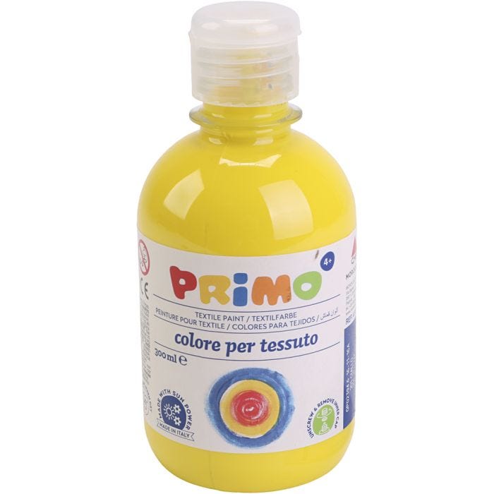 Tekstiilimaali, keltainen, 300 ml/ 1 pll