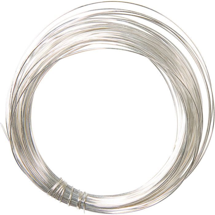 Hopeoitu vaijeri, koko 1 mm, 4 m/ 1 rll