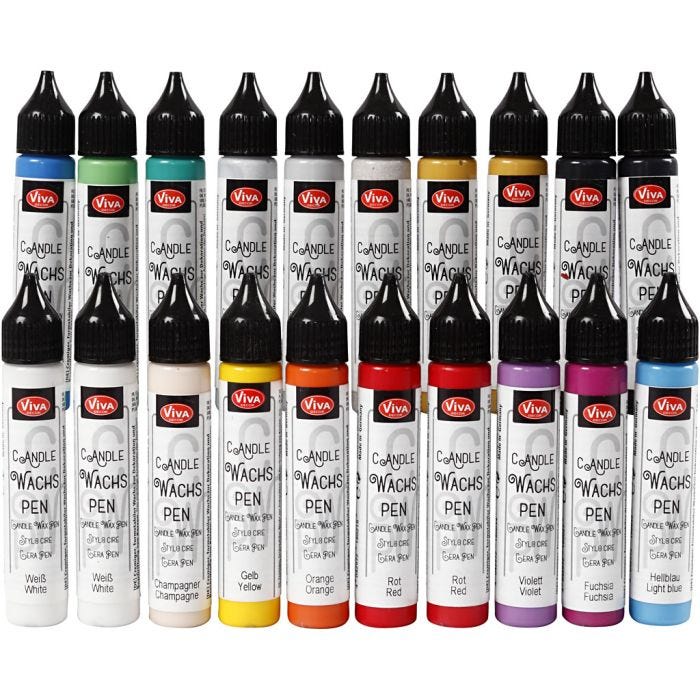 Kynttiläkynä, värilajitelma, 20x28 ml/ 1 pkt