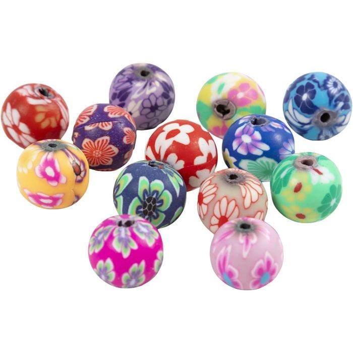 FIMO-helmet, halk. 10 mm, aukon koko 1 mm, 50 kpl/ 1 pss