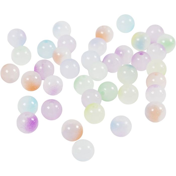 Prinsessahelmet, halk. 8 mm, aukon koko 1,5 mm, ca. 900 kpl, värilajitelma, 600 g/ 1 pkt