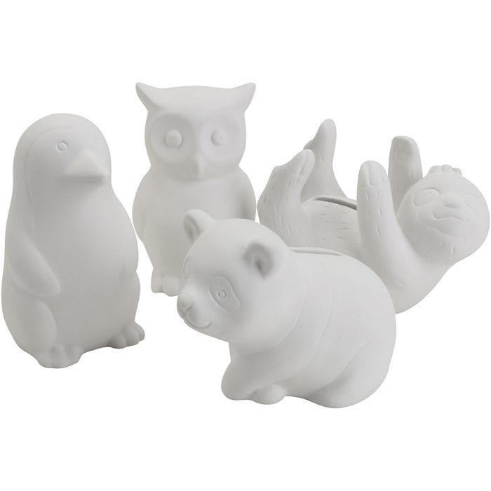 Säästölippaat, Eläimet, koko 8,5-11 cm, Lajitelman sisältö voi vaihdella , 4x6 kpl/ 1 pkt