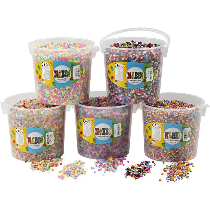 Nabbi- putkihelmet, koko 5x5 mm, aukon koko 2,5 mm, medium, 5x20000 kpl/ 1 pkt