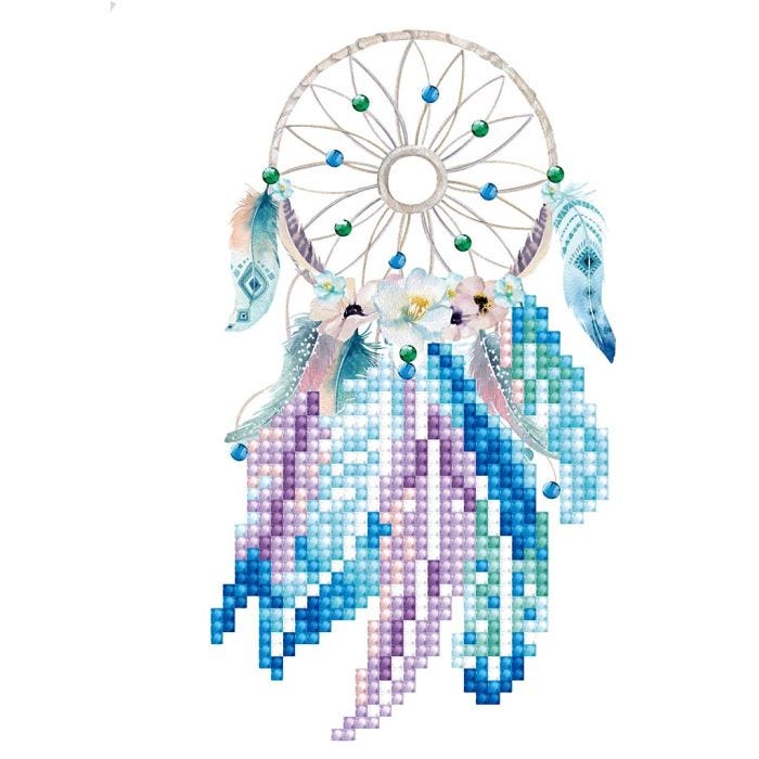 Diamond Dotz- timanttimaalaus, Dreams Come True, kortin koko 12,6x17,7 cm, kirjekuoren koko 13,6x18,6 cm, 1 pkk/ 1 pkt