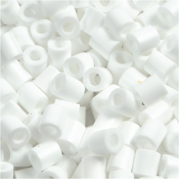 Nabbi- putkihelmet, koko 5x5 mm, aukon koko 2,5 mm, medium, valkoinen (32221), 6000 kpl/ 1 pkt