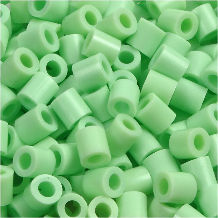 Nabbi- putkihelmet, koko 5x5 mm, aukon koko 2,5 mm, medium, vihr.pastelli (32252), 6000 kpl/ 1 pkt