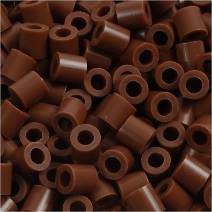 Nabbi- putkihelmet, koko 5x5 mm, aukon koko 2,5 mm, medium, suklaanruskea (32249), 6000 kpl/ 1 pkt