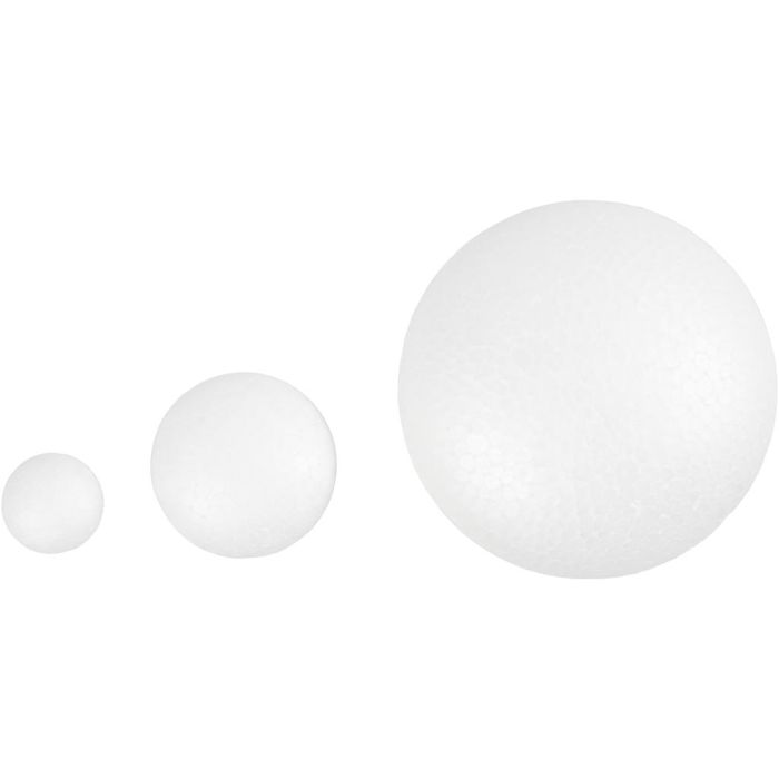 Styrox-kiekot, halk. 3+9+12 cm, paksuus 2+3+6 cm, ca. 70+110+240 kpl, 420 kpl/ 1 pkt