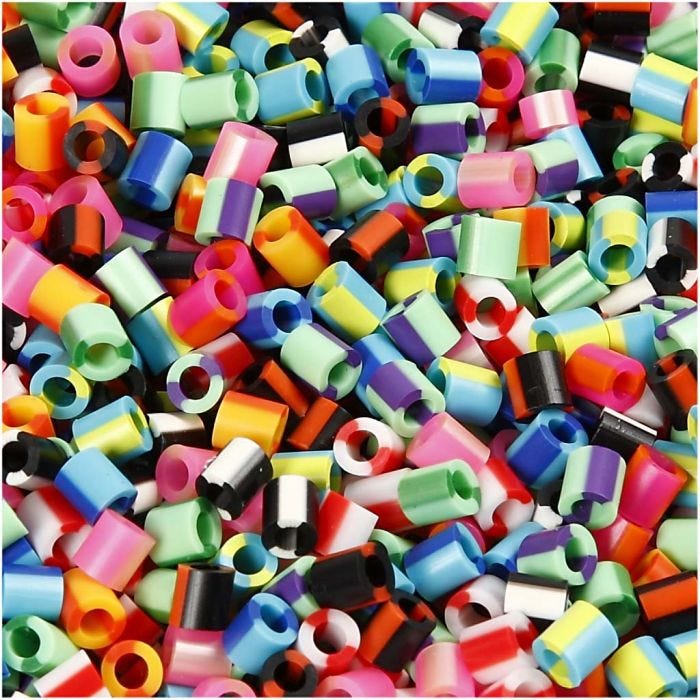 Nabbi- putkihelmet, koko 5x5 mm, aukon koko 2,5 mm, medium, raita, 10000 laj/ 1 pkt